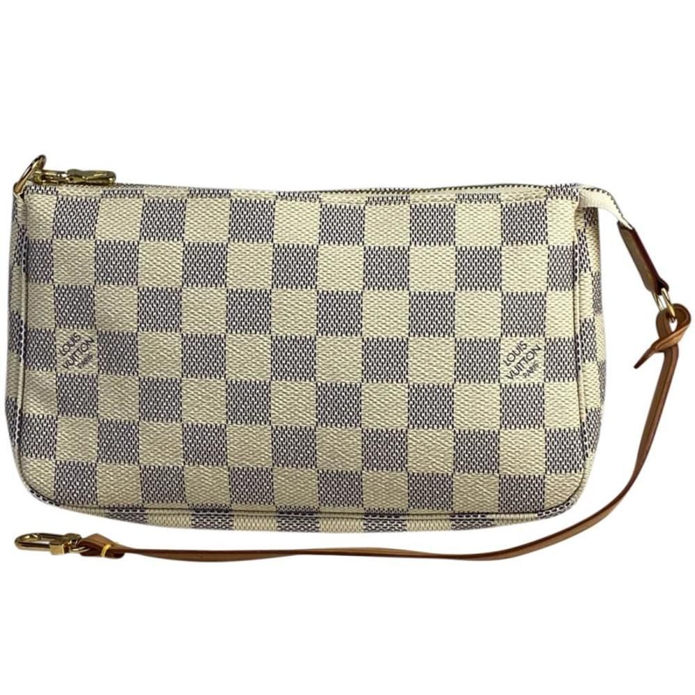Pochette Accessoire Makeup Makeup Bag in Bag Accessory Pouch Damier Azur White - Picture 1 of 6